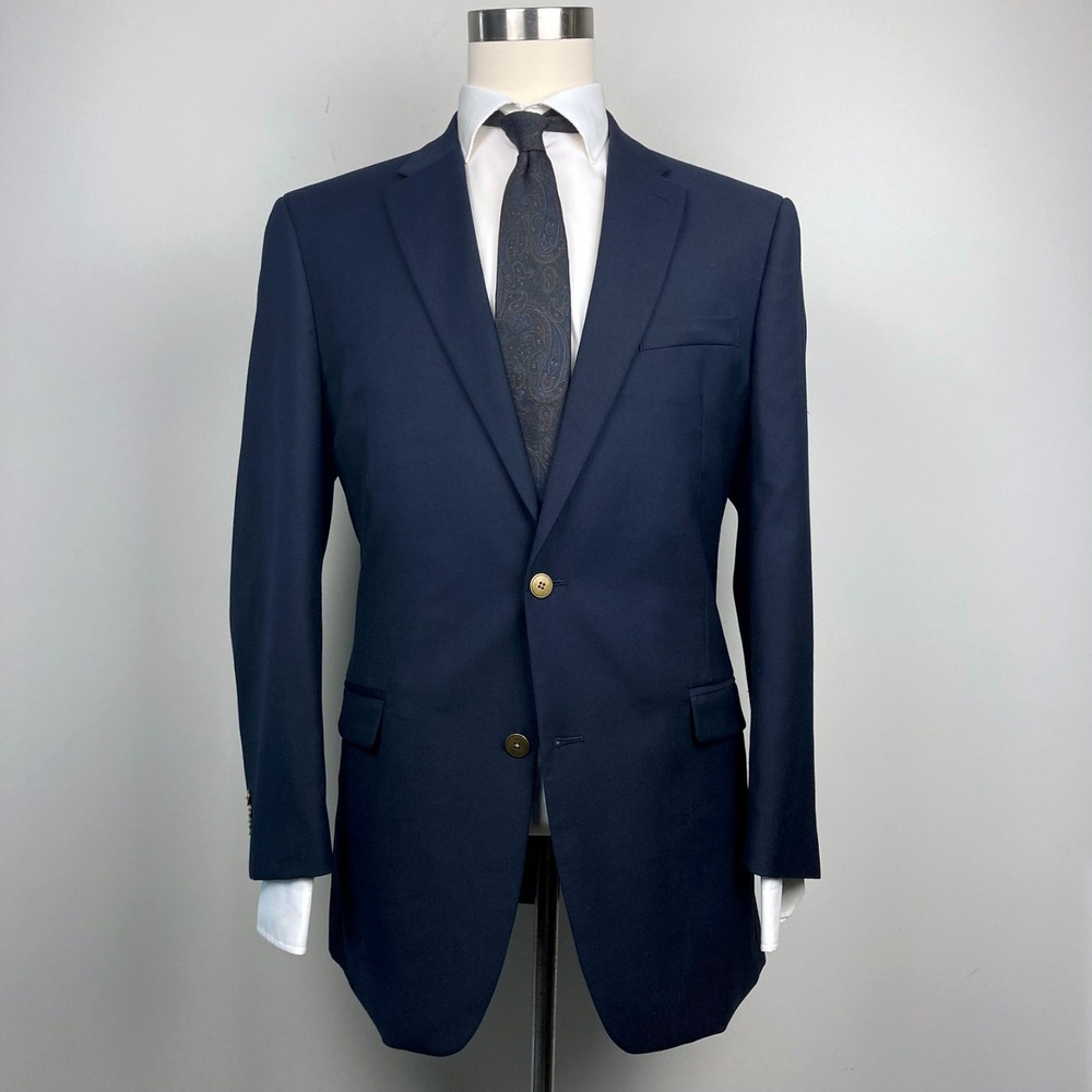 Tommy Hilfiger Mens Sportcoat Jacket Navy Stretch 42L E111620‎